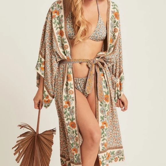 Boho Style Floral Pattern Swimsuit Cover Up - Picture 6 of 9